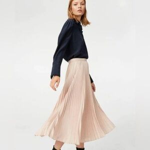 Club Monaco Annina Pleated Skirt - Women’s Pleated Light Pink Shimmer Skirt